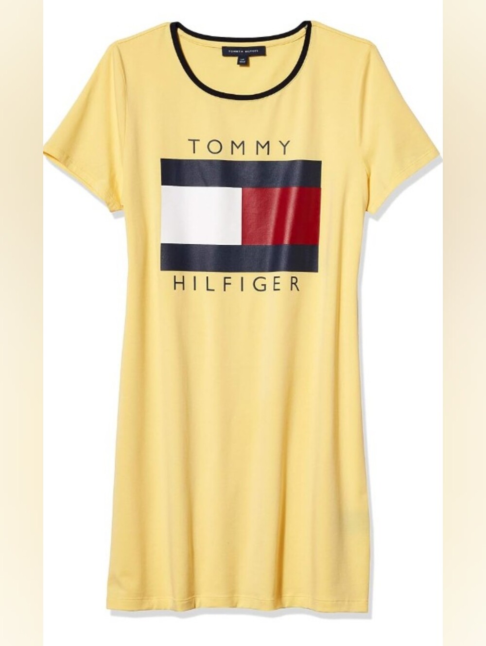 Tommy Hilfiger Women's Graphic Logo T-Shirt Dress Size L Used Exc